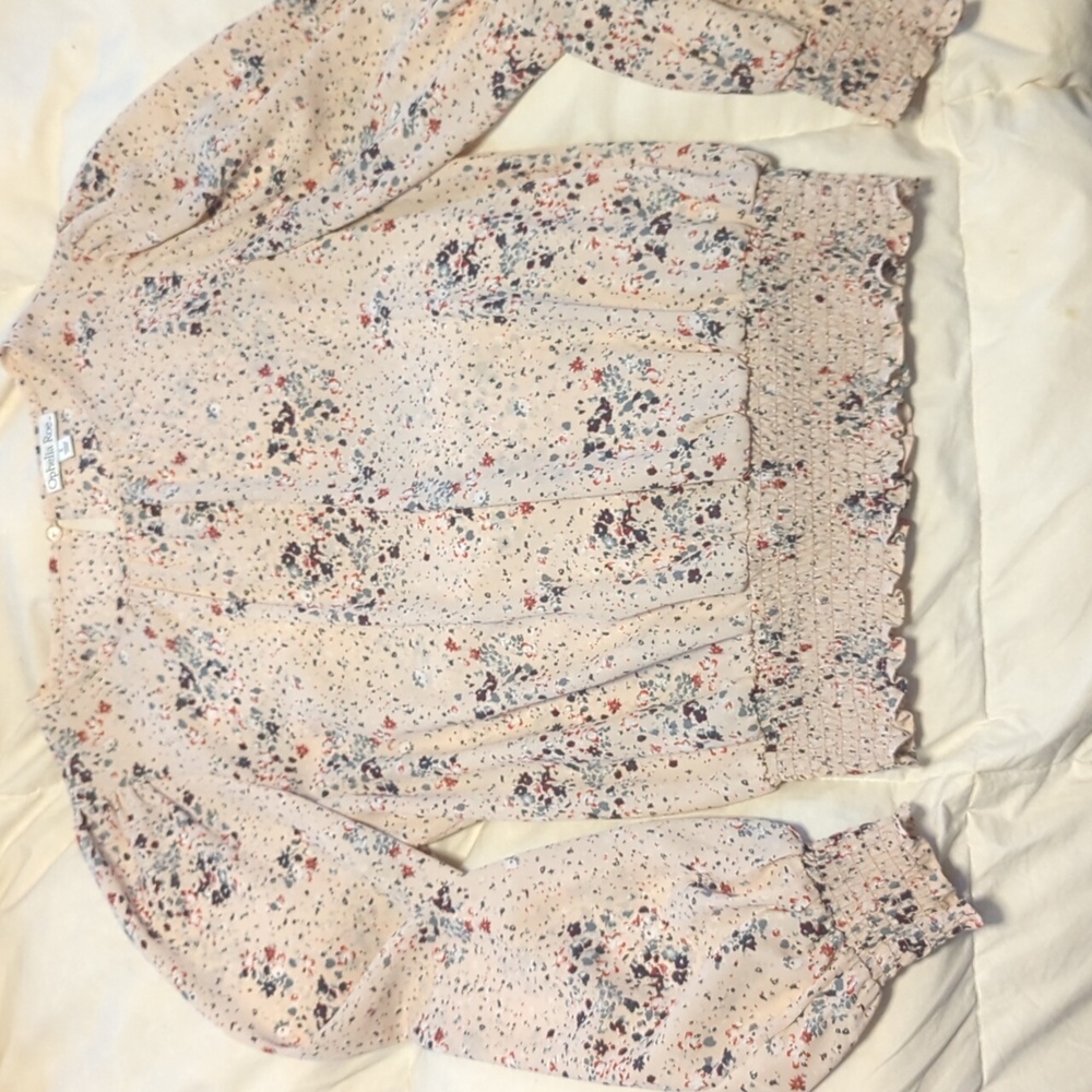 Women's small pond floral Ophelia Roe blouse Small